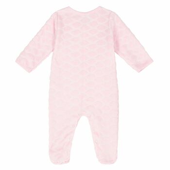 Girls Pink Cotton Babygrow