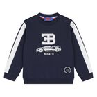 Younger Boys Navy Blue Sweatshirt, 1, hi-res