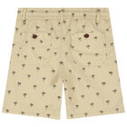Boys Beige Palm Tree Shorts, 1, hi-res