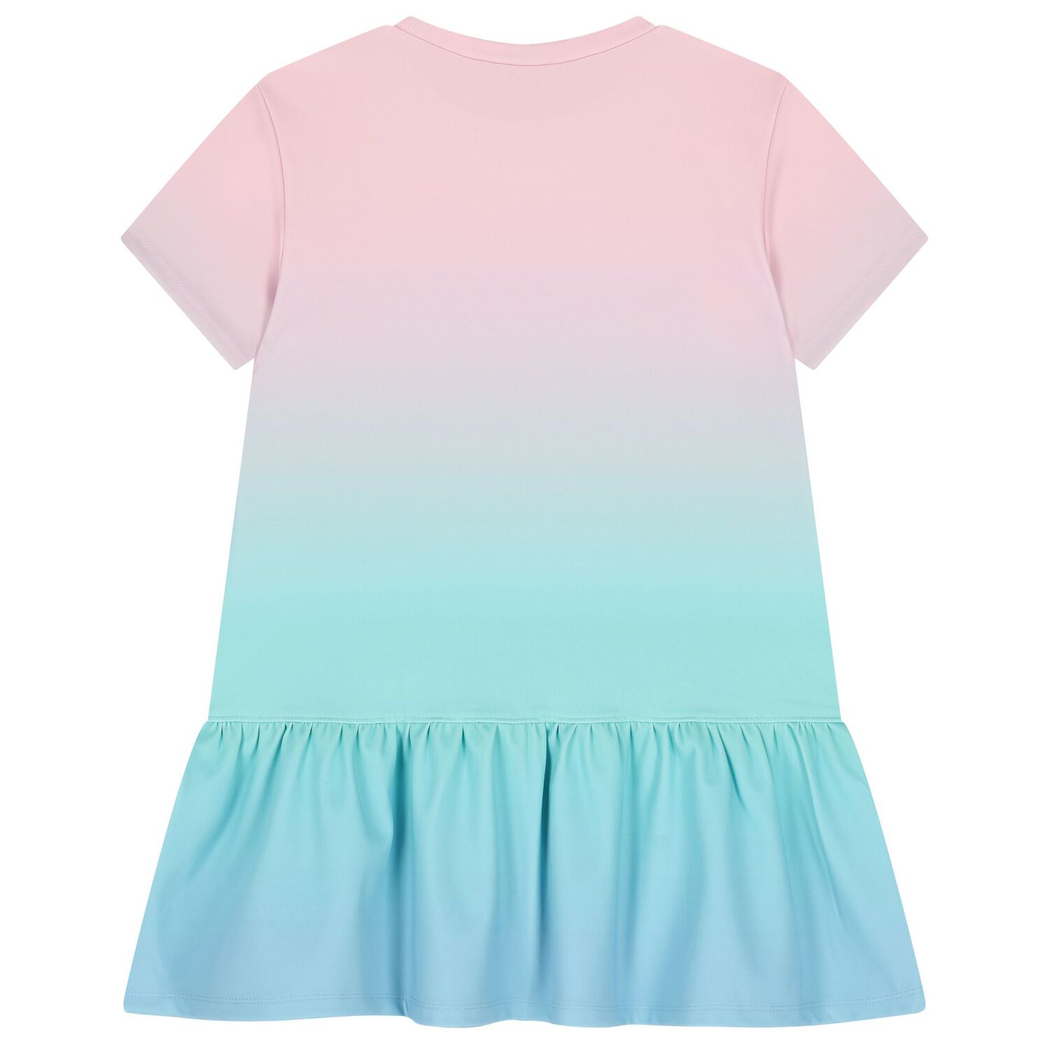 Girls Multi-Coloured Ombre Softskin Logo Dress, 1, hi-res