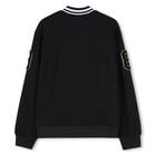 Boys Black Logo Zip Up Top, 1, hi-res