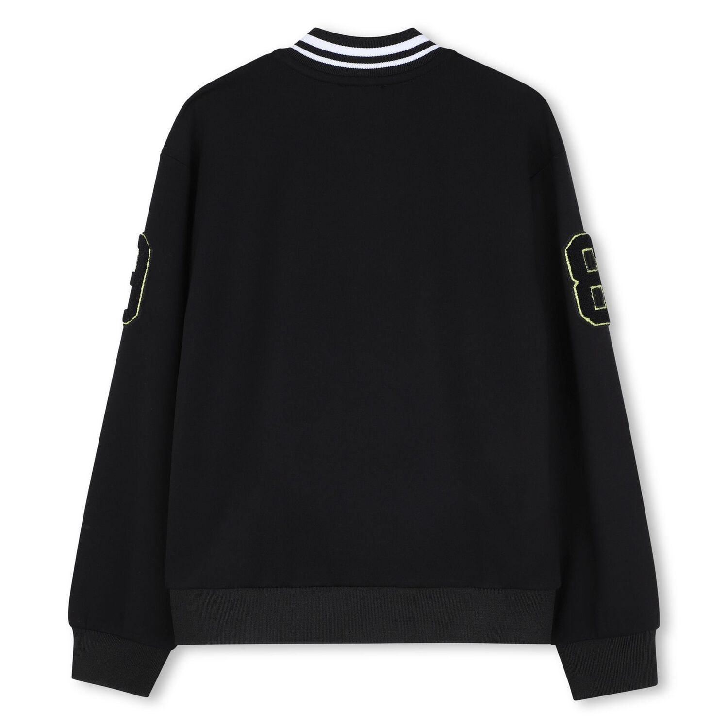 Boys Black Logo Zip Up Top, 1, hi-res