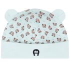 Baby Boys Blue Teddy Bear Logo Hat, 2, hi-res