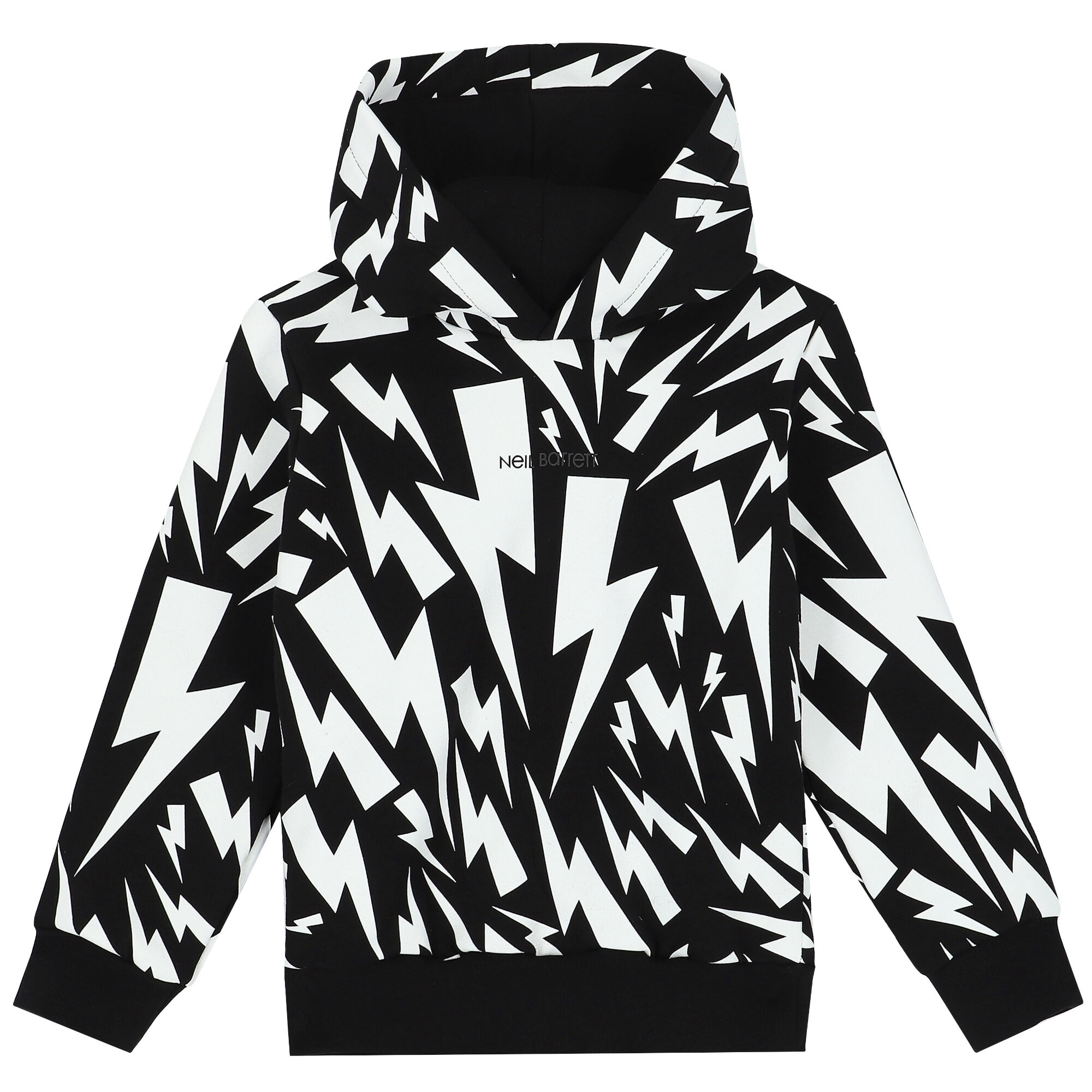 Neil Barrett Boys Black Thunder Hooded Top Junior Couture