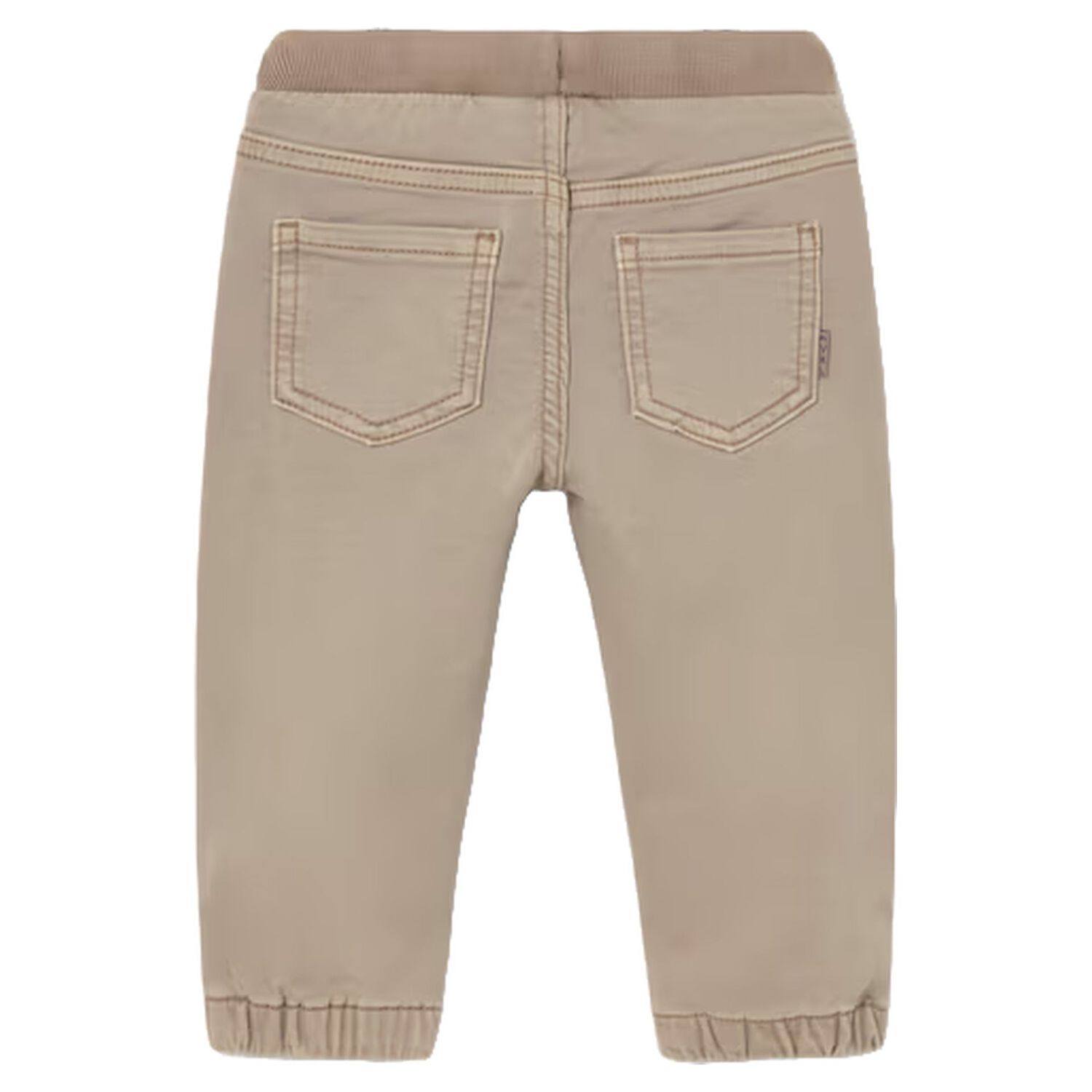 Younger Boys Beige Joggers, 1, hi-res