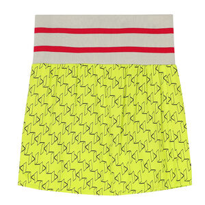 Girls Neon Yellow Logo Skirt
