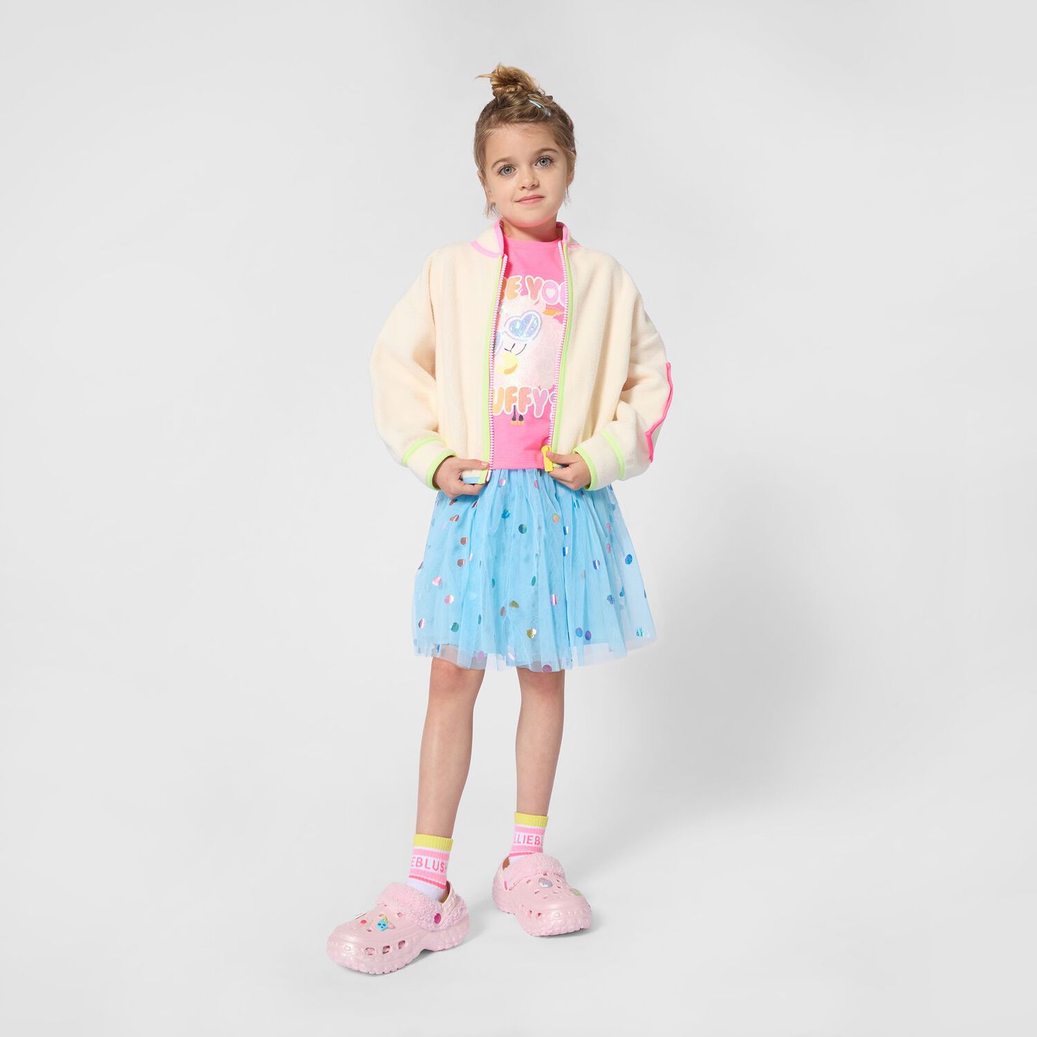 Girls Pink Sequin Unicorn Long Sleeve Top, 1, hi-res