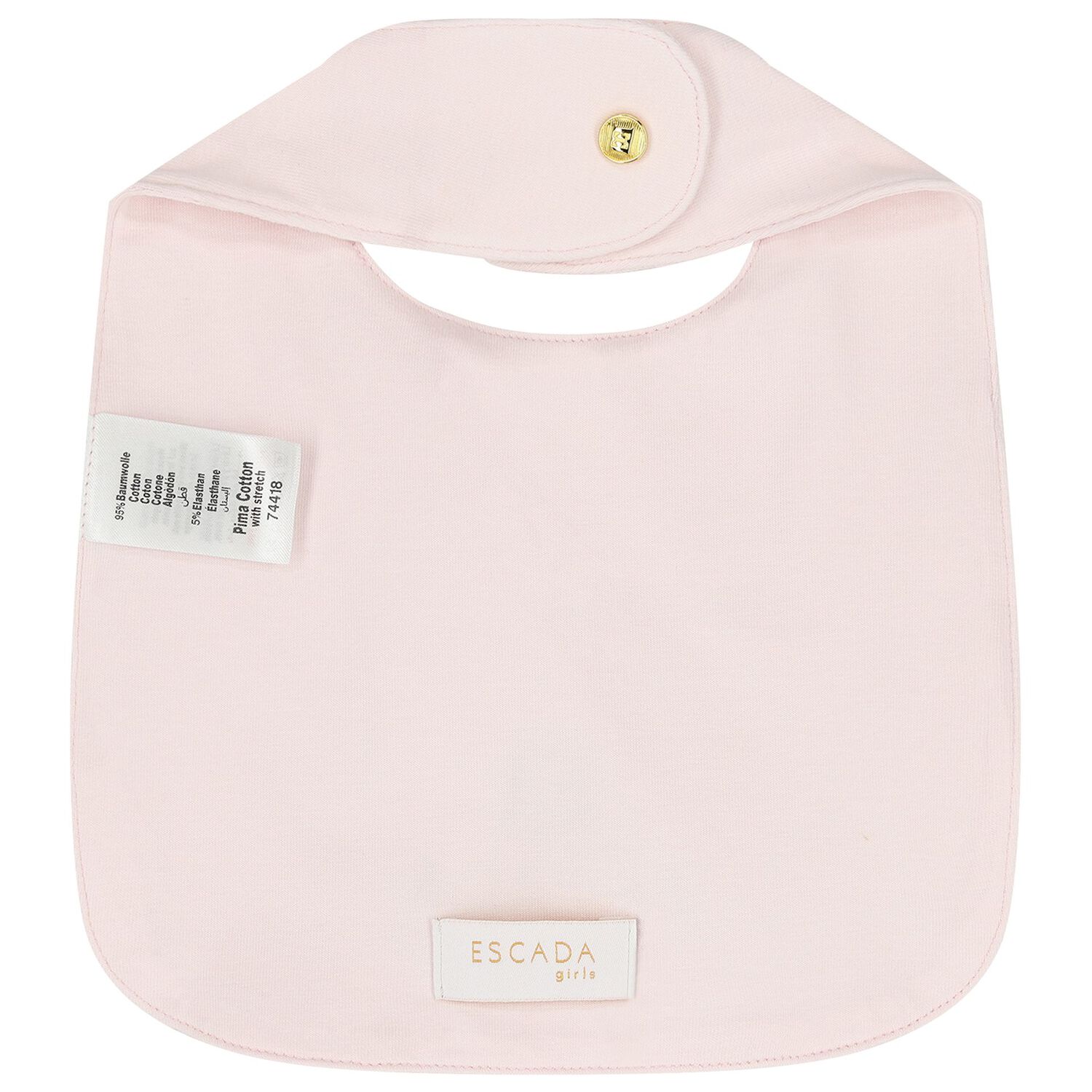 Baby Girls Pink Logo Bib, 2, hi-res