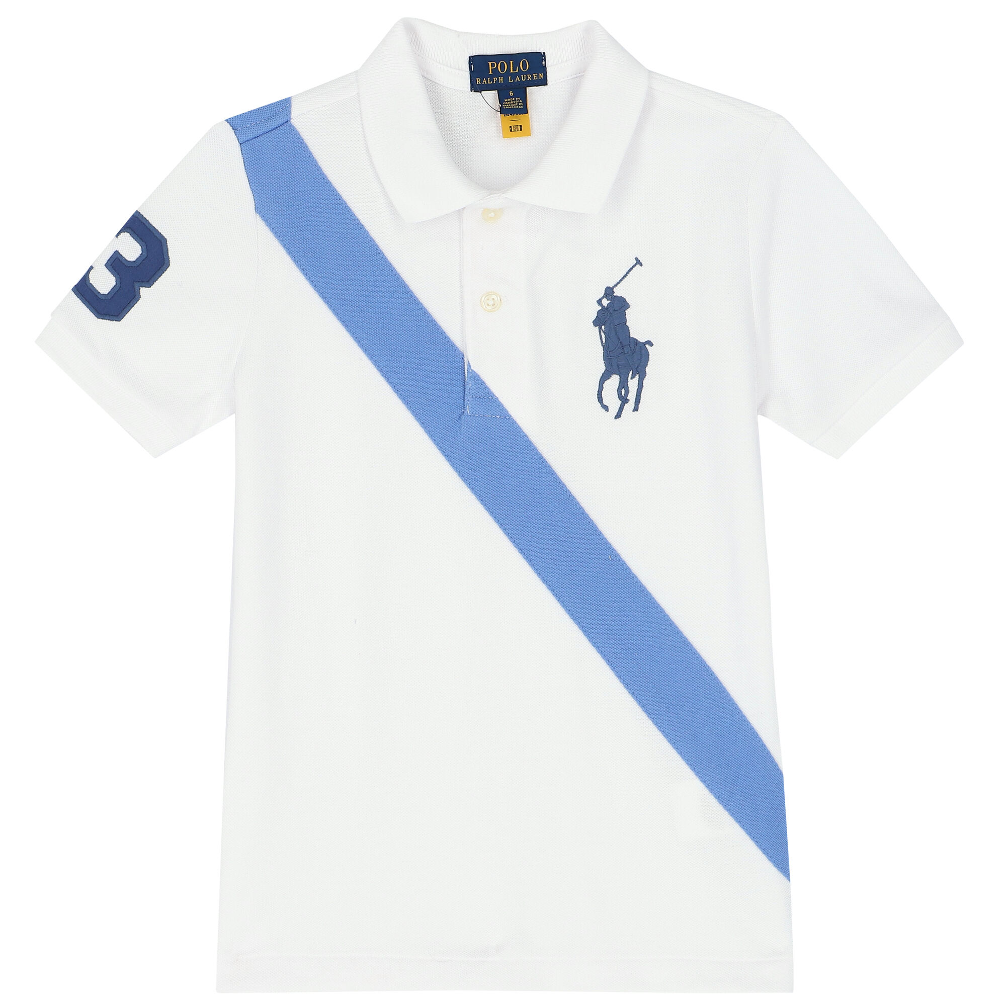 Boys white ralph lauren polo shirt shop