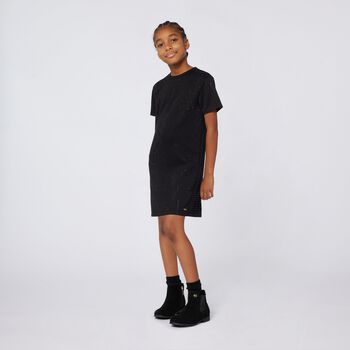 Girls Black Rhinestone Dress