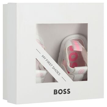 Baby Girls White Logo Sandals