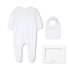 Baby Girls White Logo Babygrow Gift Set, 1, hi-res