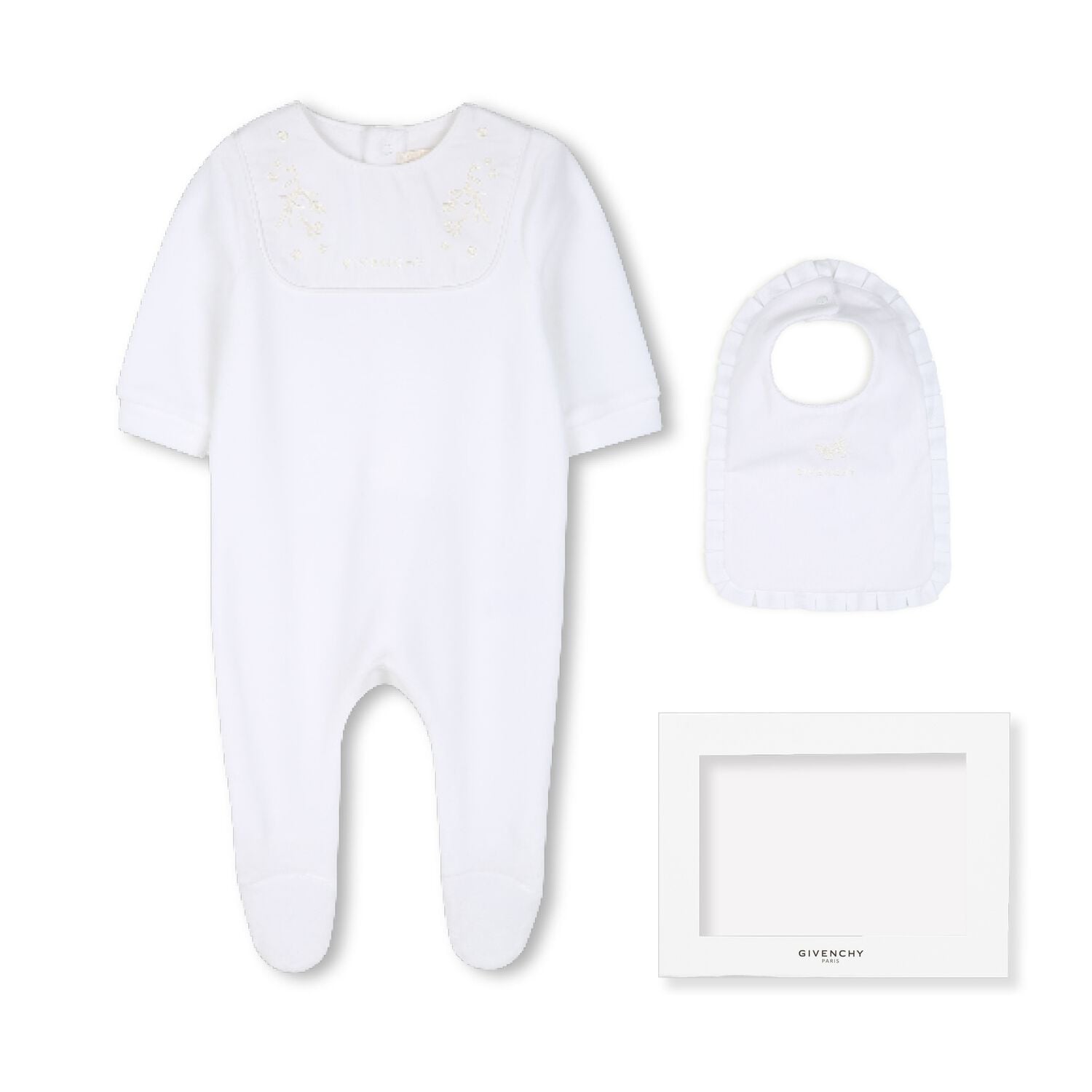 Baby Girls White Logo Babygrow Gift Set, 1, hi-res