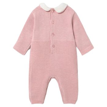 Baby Girls Pink Knitted Romper