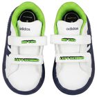Boys White & Navy Blue Buzz Lightyear Trainers, 1, hi-res