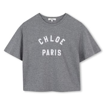Girls Grey Logo T-Shirt