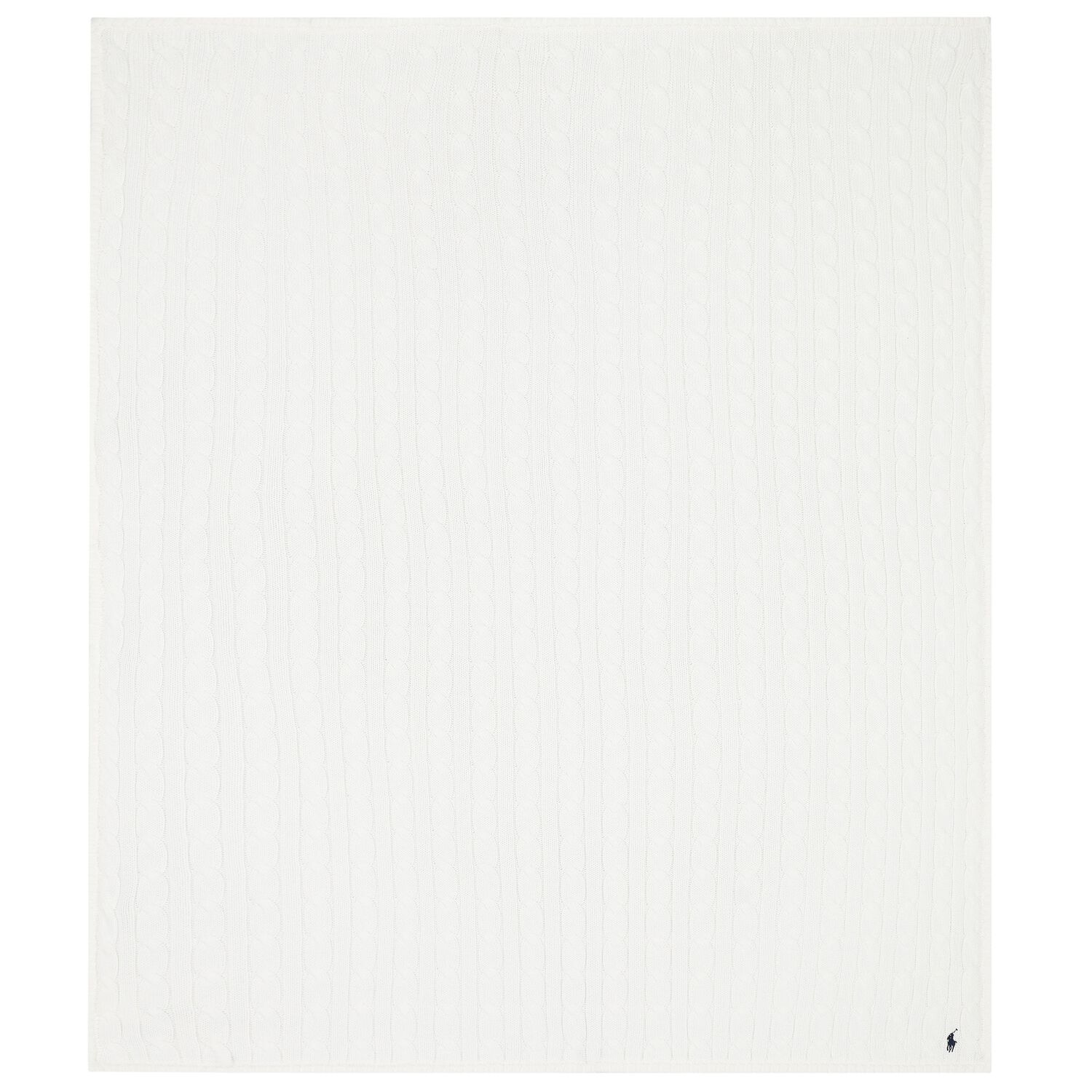 Ivory Logo Knitted Baby Blanket, 1, hi-res