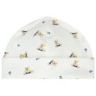 Baby Boys White Printed Hat, 2, hi-res