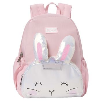 Girls Pink Bunny Backpack