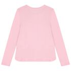 Girls Pink Logo Long Sleeve Top, 1, hi-res