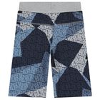 Boys Grey & Blue Logo Shorts, 2, hi-res