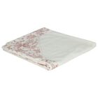 Baby Girls Ivory & Pink Toile De Jouy Hooded Towel, 3, hi-res