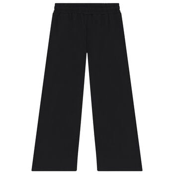 Girls Black Logo Trousers