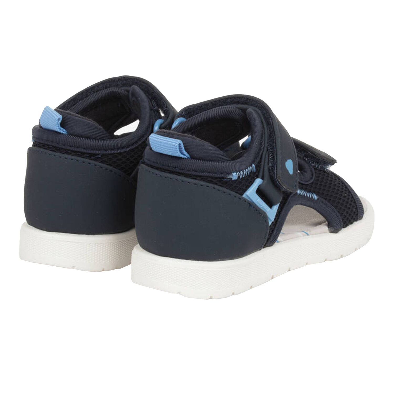 Younger Boys Navy Blue Velcro Sandals, 1, hi-res image number null