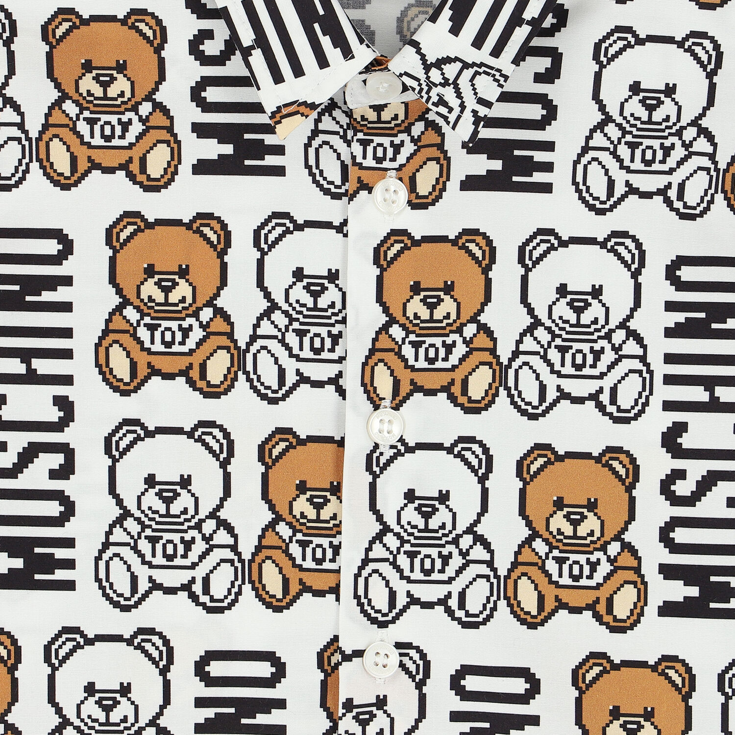 قميص بالشعار باللون الأبيض للأولاد, 1, hi-res