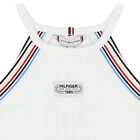 توب بنات بدون أكمام باللون الأبيض, 1, hi-res