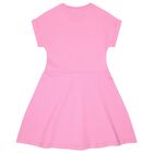 Girls Pink Logo Dress, 1, hi-res