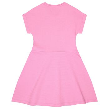 Girls Pink Logo Dress