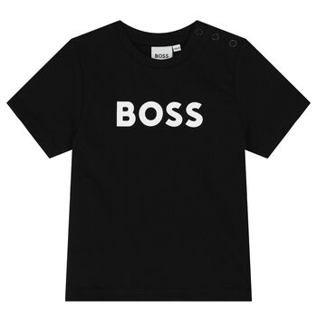 Younger Boys Black Logo T-Shirt