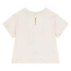 طقم شورتات للبنات الصغيرات باللونين العاجي والبنفسجي, 1, hi-res