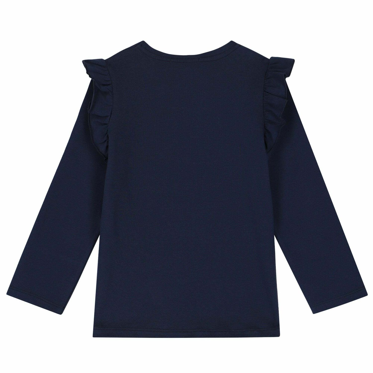 Girls Navy Logo Long Sleeve Top, 1, hi-res image number null