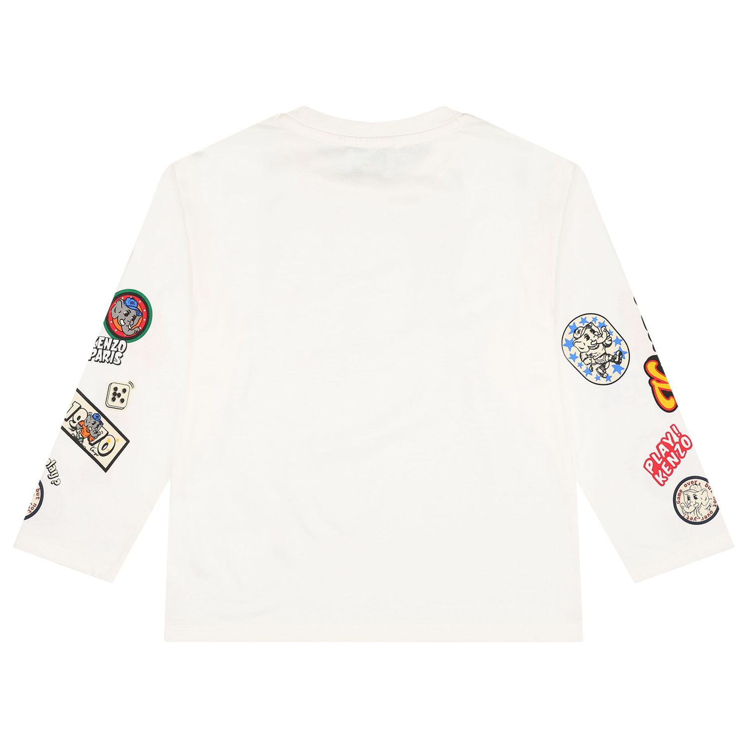 Boys Ivory Logo Long Sleeve Top, 1, hi-res