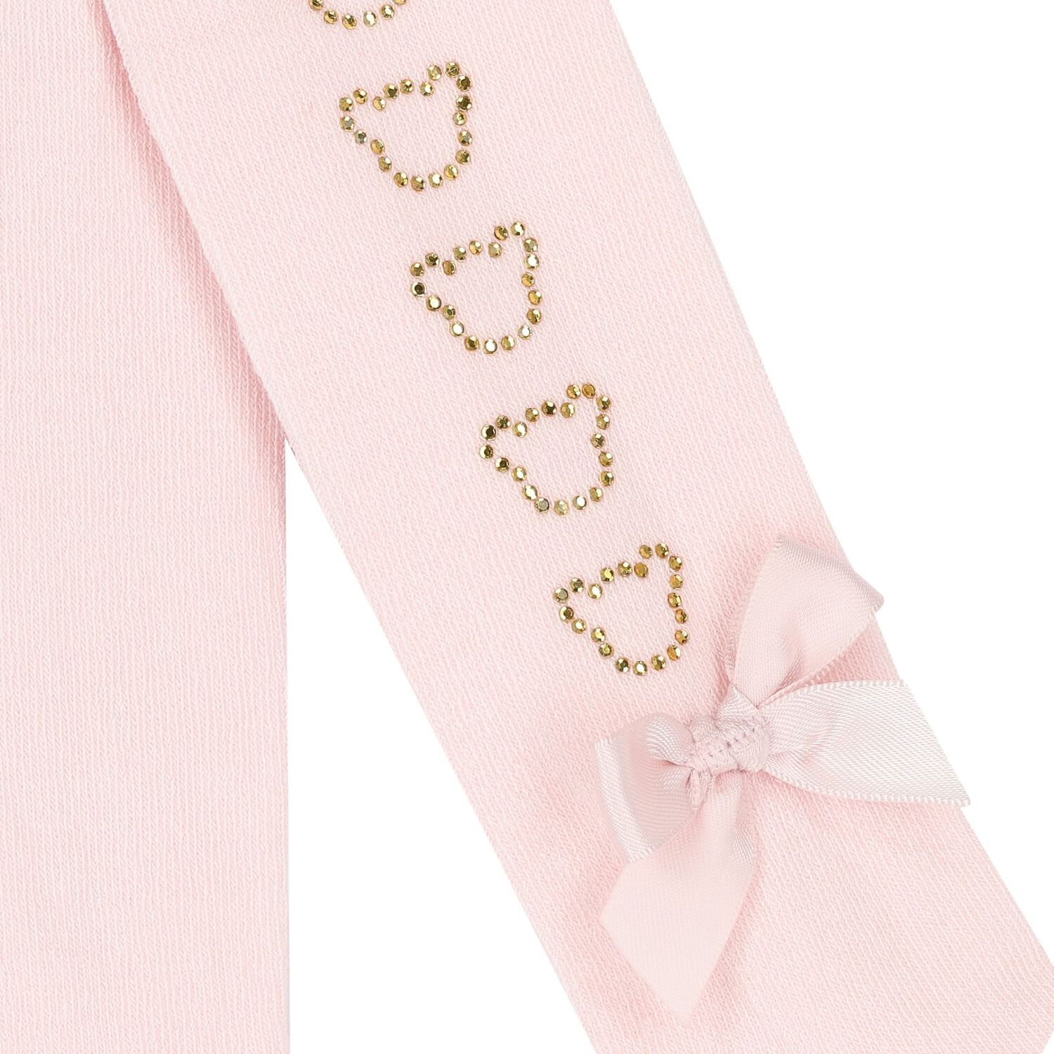 Baby Girls Pink Teddy Bear Tights, 1, hi-res image number null