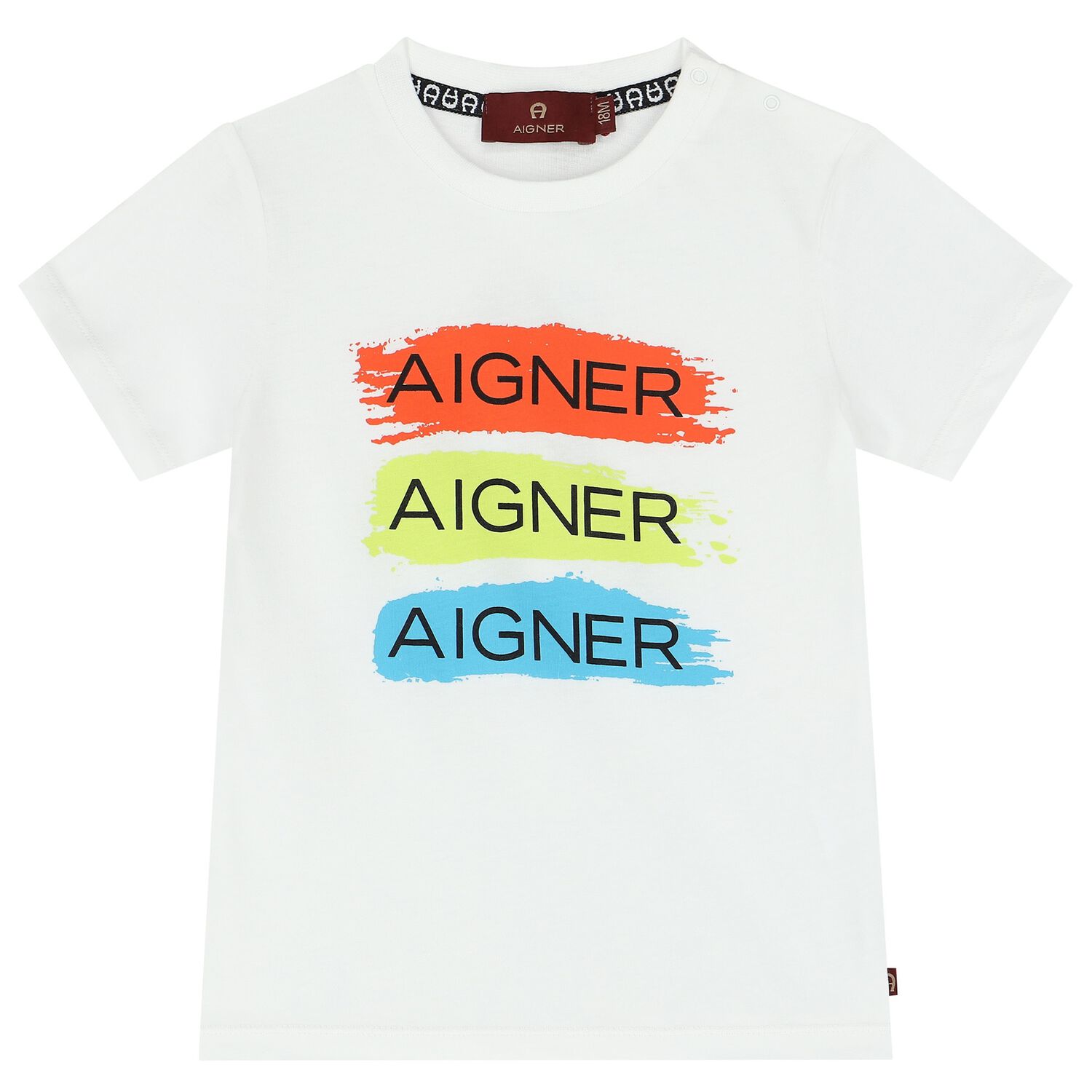 Younger Boys White Logo T-Shirt, 1, hi-res image number null