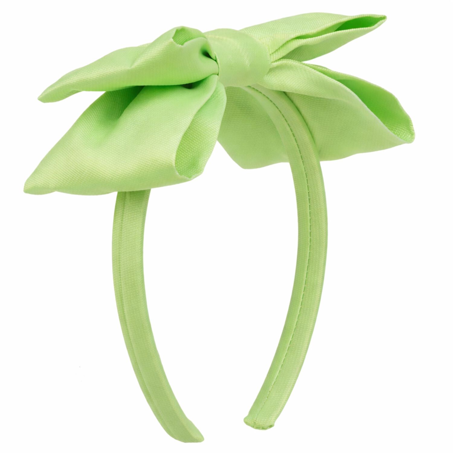 Girls Green Bow Headband, 1, hi-res