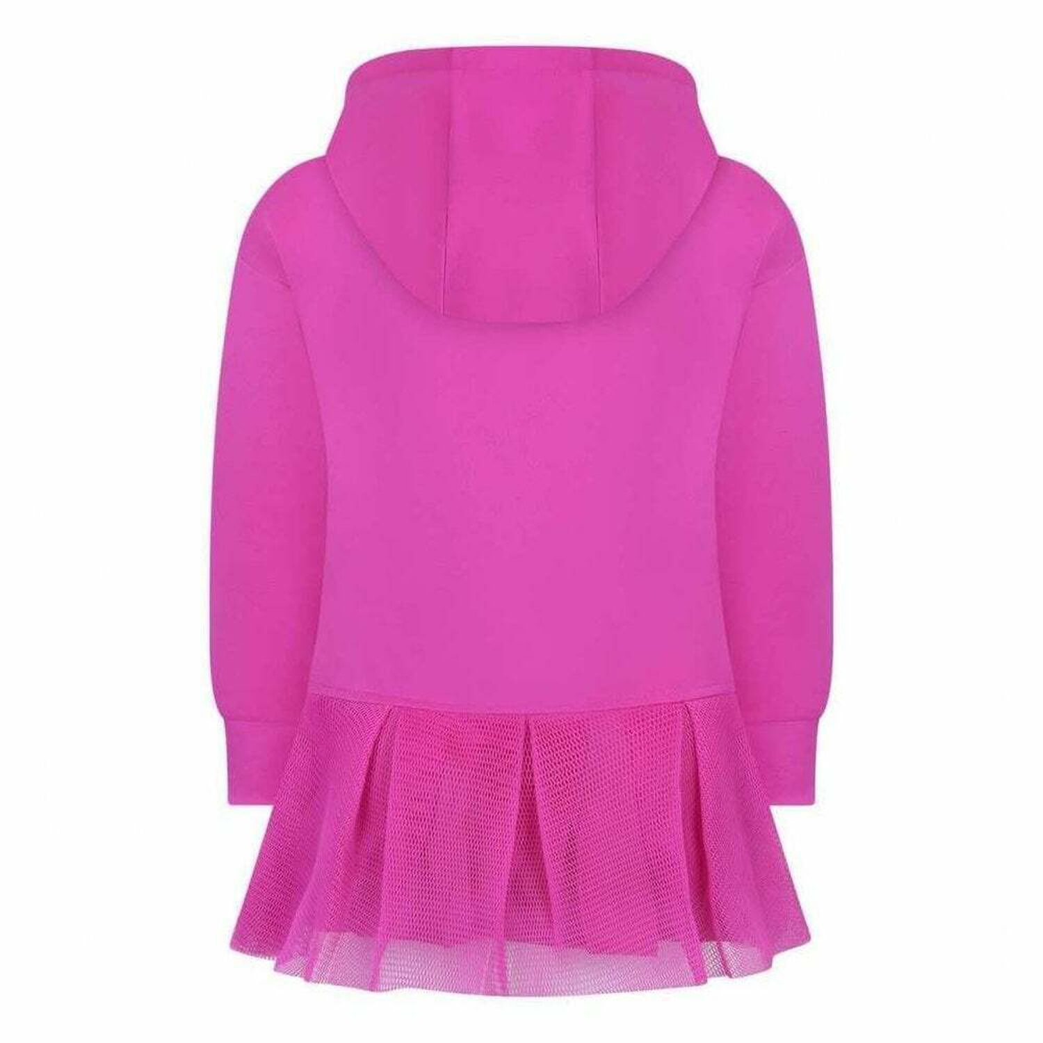 Girls Pink Hooded Logo Dress, 1, hi-res image number null