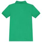 Boys Green Logo Polo Shirt, 1, hi-res
