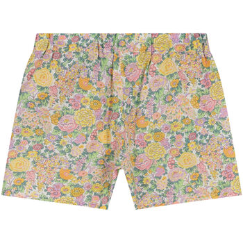 Younger Girls Yellow Floral Shorts