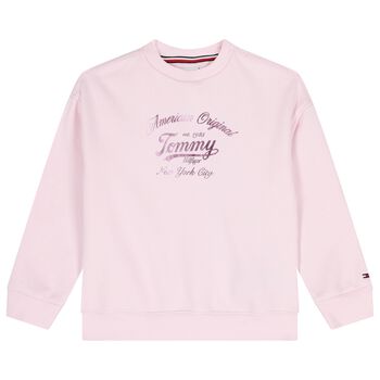Girls Pink Logo Sweatshirts