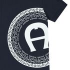 Boys Navy Blue Logo T-Shirt, 3, hi-res