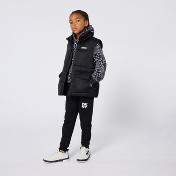 Boys Black Logo Joggers