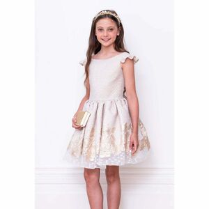 Girls Gold Special Occasion Dress