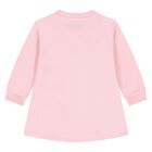 Younger Girls Pink Teddy Bear Logo Dress, 3, hi-res