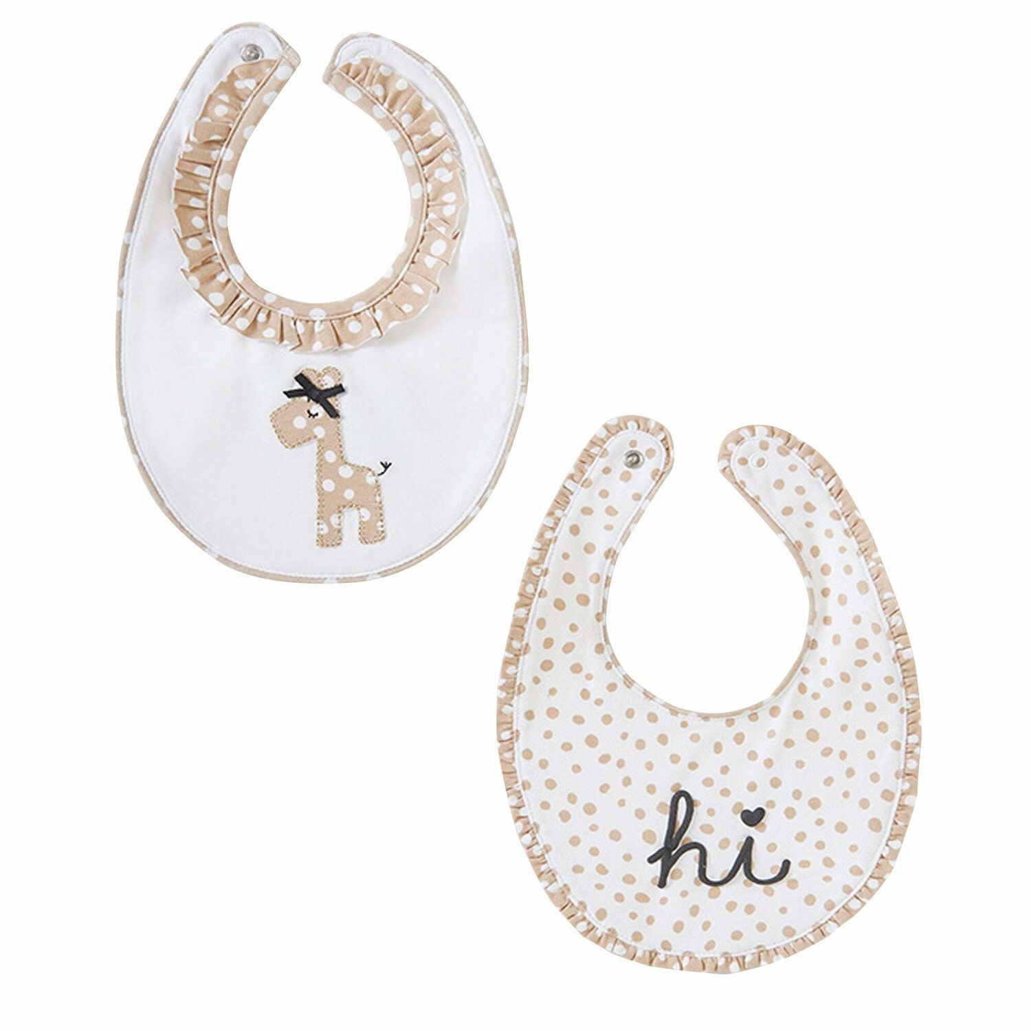 White Baby Bibs (2 Pack), 1, hi-res