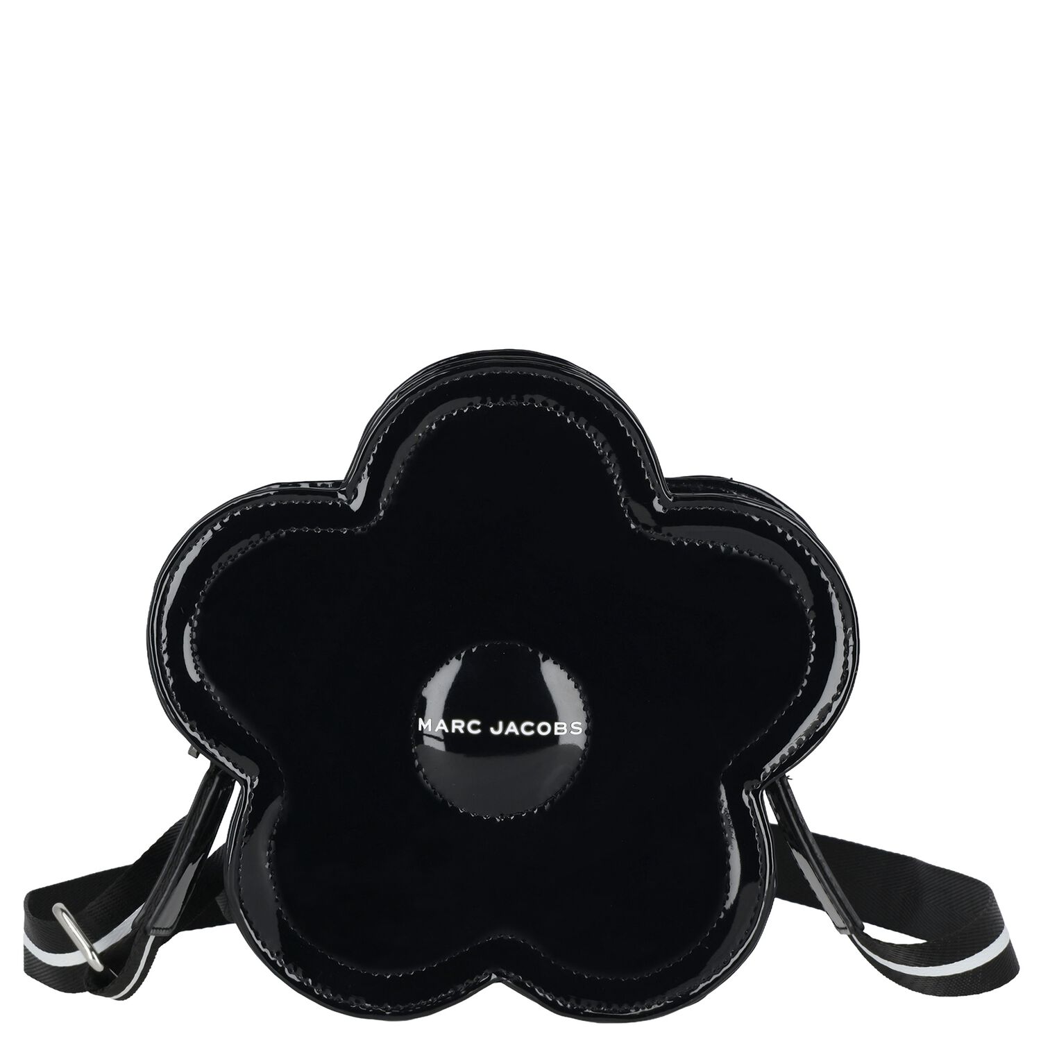 Girls Black Daisy Logo Handbag ( 19cm ), 1, hi-res