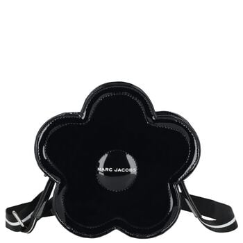 Girls Black Daisy Logo Handbag ( 19cm )